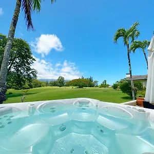Coral Hale 5br 3ba Luxury Home, Ac, Hot Tub And Stunning Views Princeville